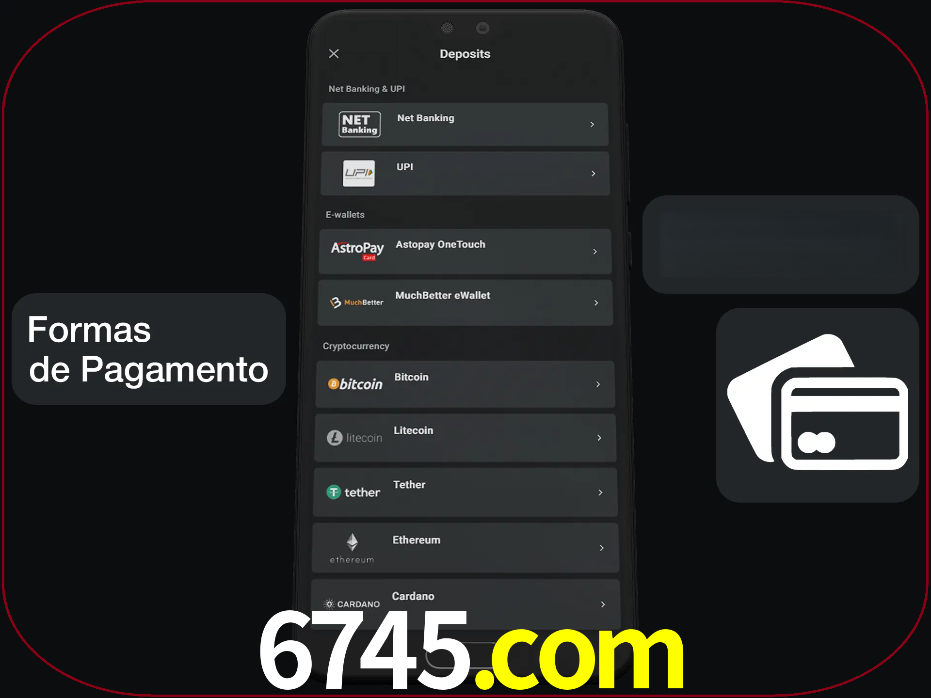 Escolha a forma de pagamento de sua preferência.