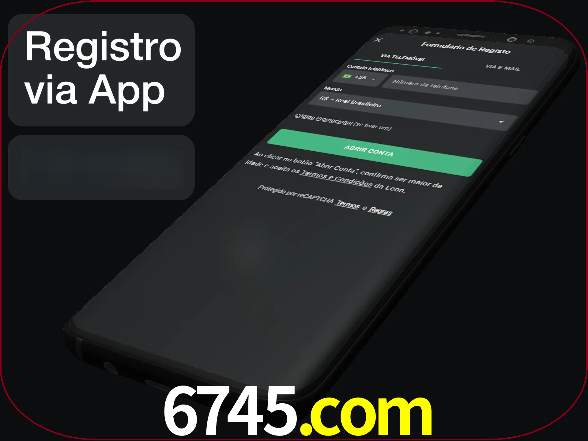 Registre-se quiclly em LeonBet usando o aplicativo.